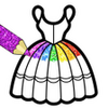Glitter Dresses Coloring Book For Kids
